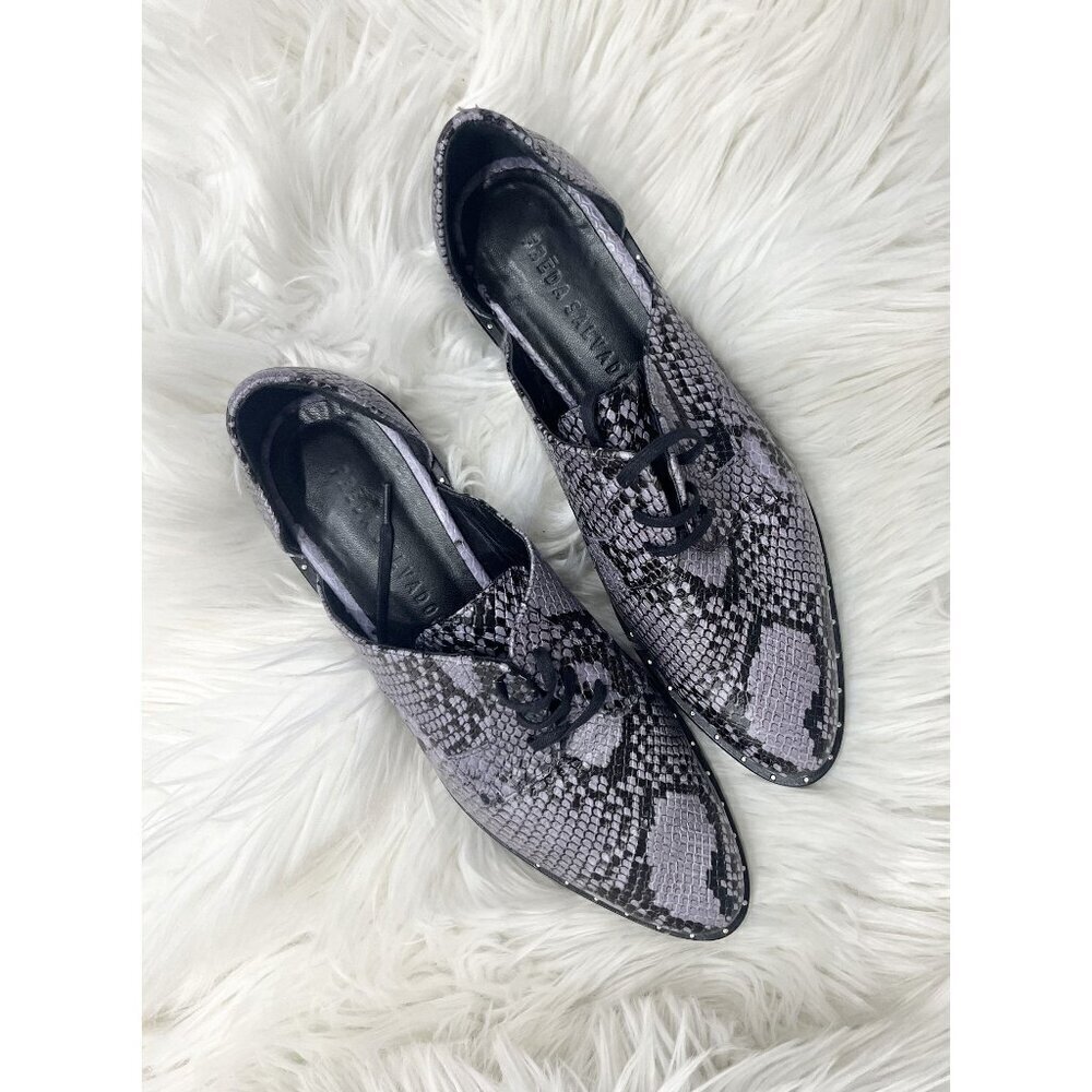 Freda Salvador Wit Reptile D'Orsay Oxfords 9